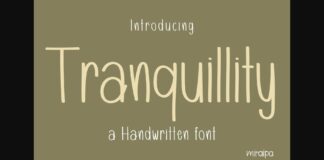 Tranquillity Font Poster 1