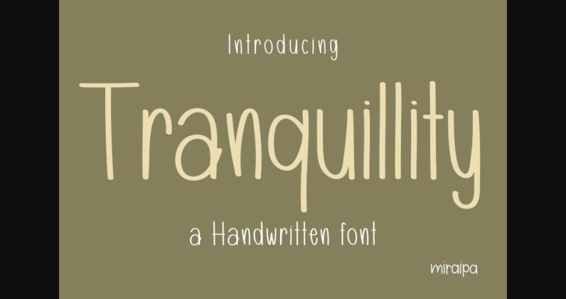 Tranquillity Font Poster 1