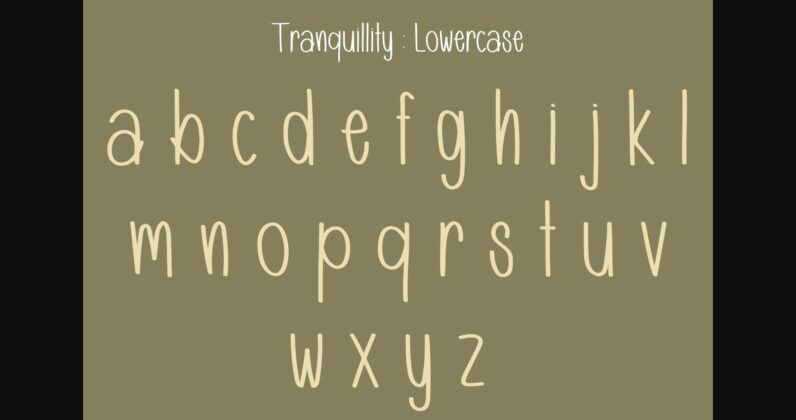 Tranquillity Font Poster 7