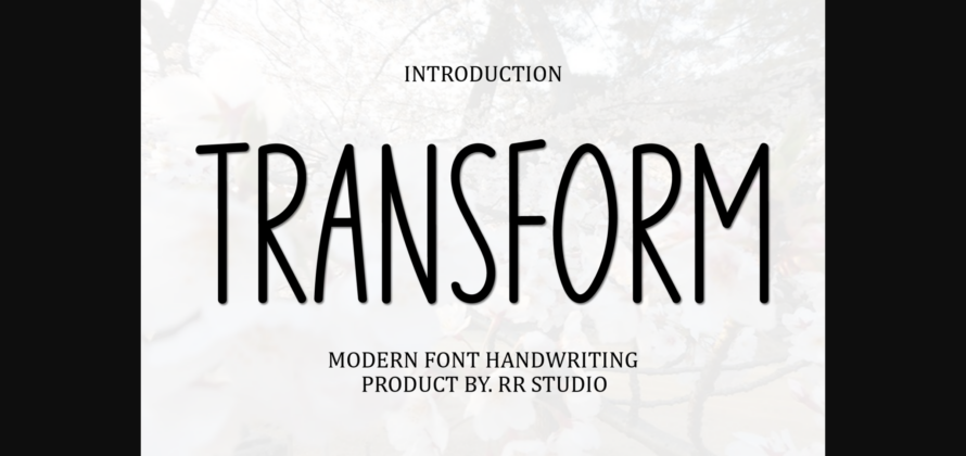 Transform Font Poster 3