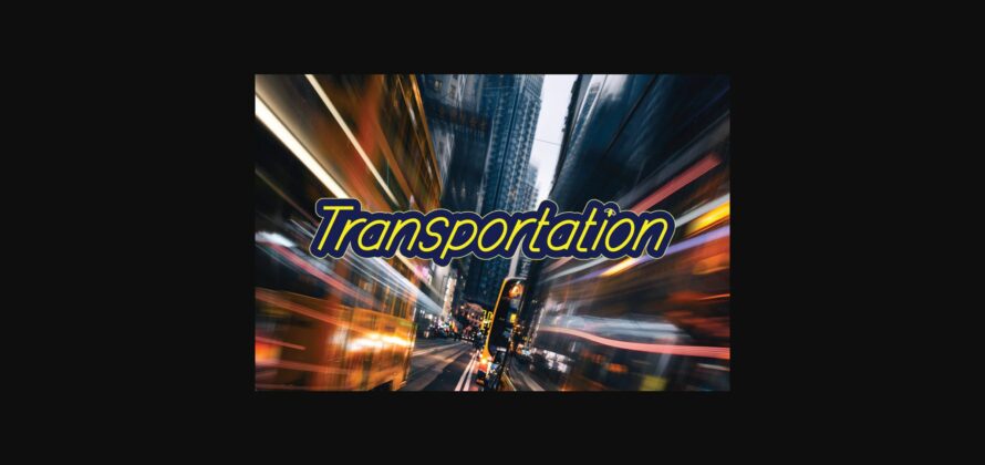Transportation Font Poster 3