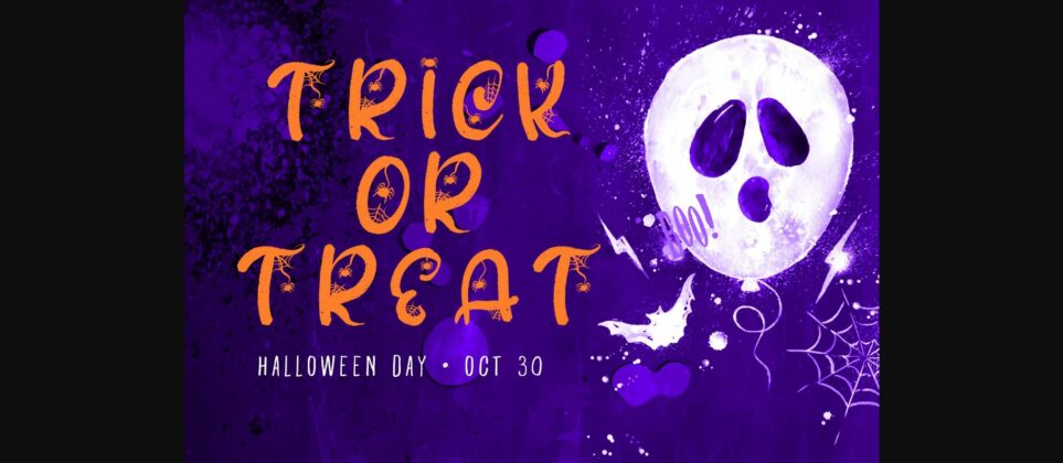 Trick or Treat Font Poster 4