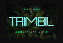 Trimbil Font Poster 1