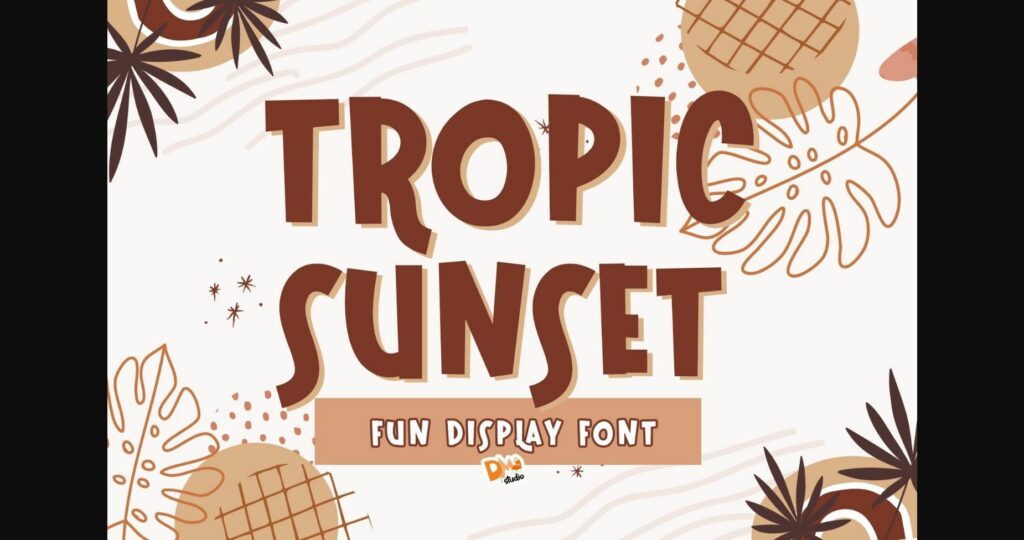 Tropic Sunset Font Poster 1