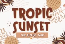 Tropic Sunset Font Poster 1