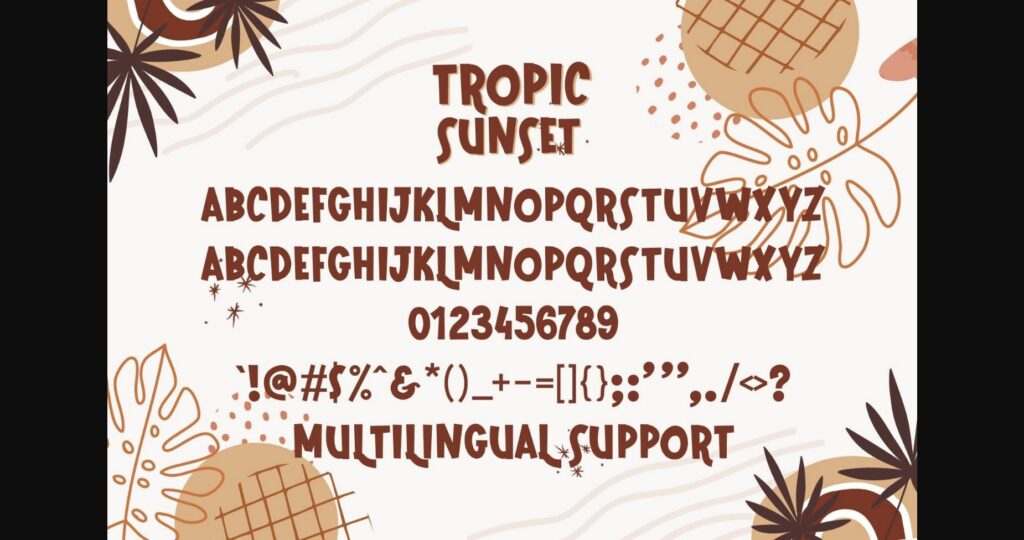 Tropic Sunset Font Poster 6