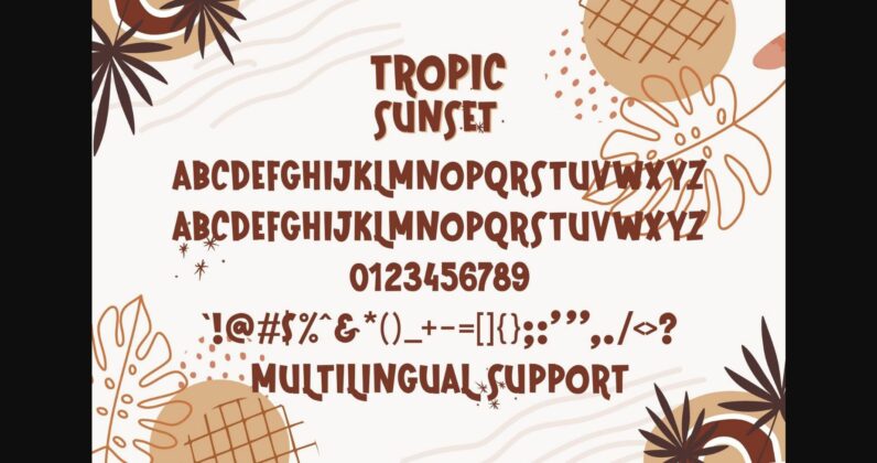 Tropic Sunset Font Poster 6