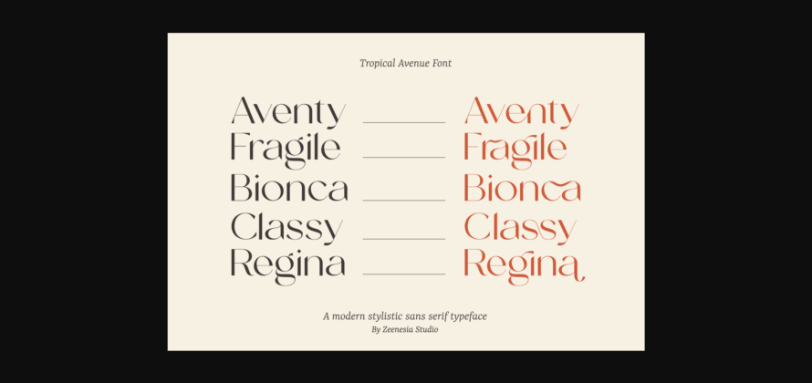 Tropical Avenue Font Poster 6