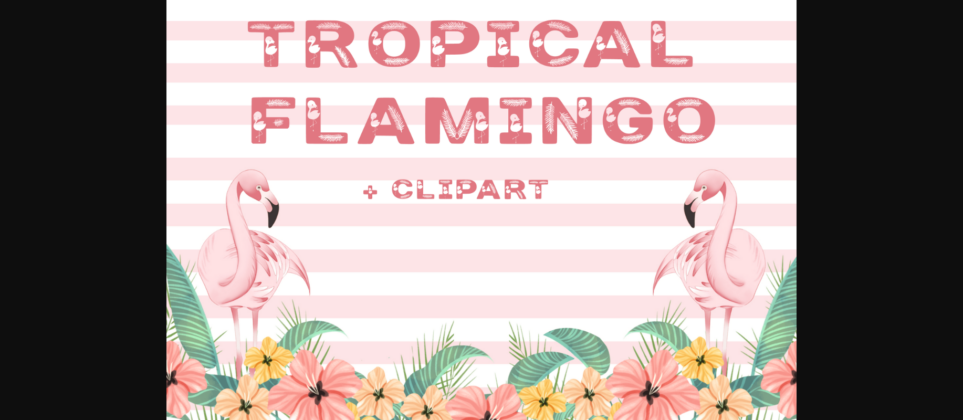 Tropical Flamingo Font Poster 3