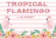 Tropical Flamingo Font Poster 1