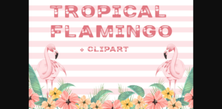 Tropical Flamingo Font Poster 1
