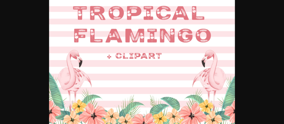 Tropical Flamingo Font Poster 1