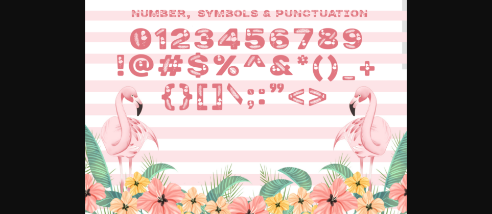 Tropical Flamingo Font Poster 4