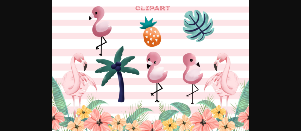 Tropical Flamingo Font Poster 7