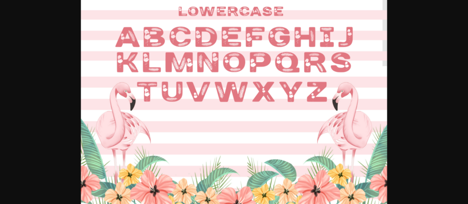 Tropical Flamingo Font Poster 6