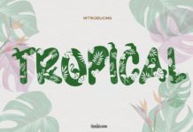 Tropical Font Poster 1