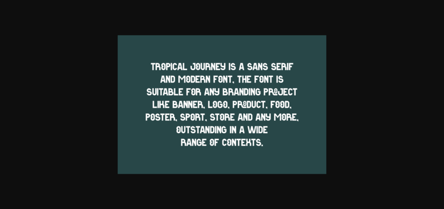 Tropical Journey Font Poster 8