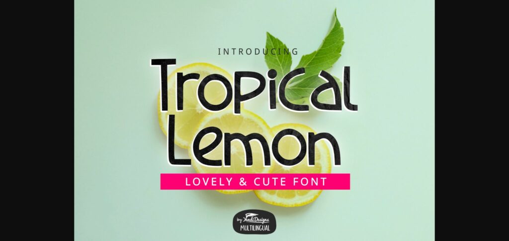 Tropical Lemon Font Poster 3