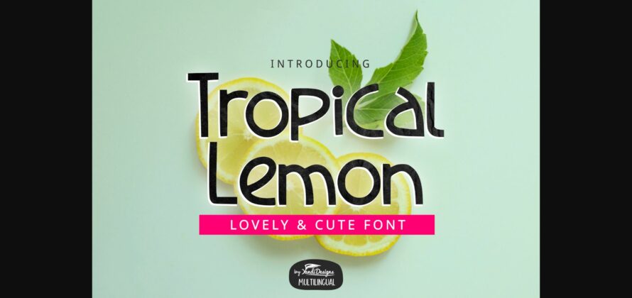 Tropical Lemon Font Poster 3