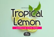 Tropical Lemon Font Poster 1