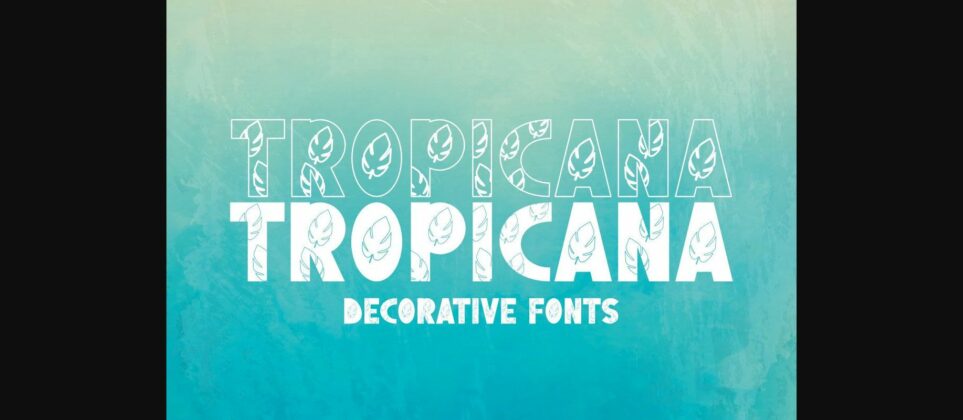 Tropicana Font Poster 3