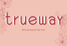 Trueway Font Trueway Font Poster 1