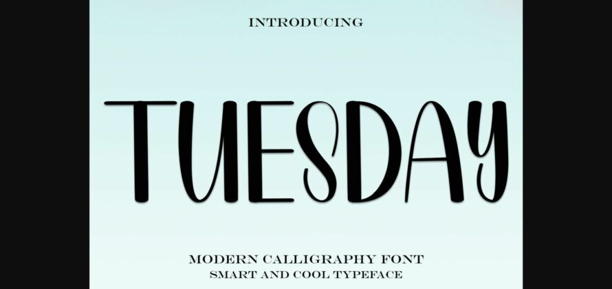 Tuesday Font Poster 3