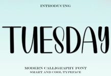 Tuesday Font Poster 1