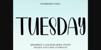 Tuesday Font Poster 1