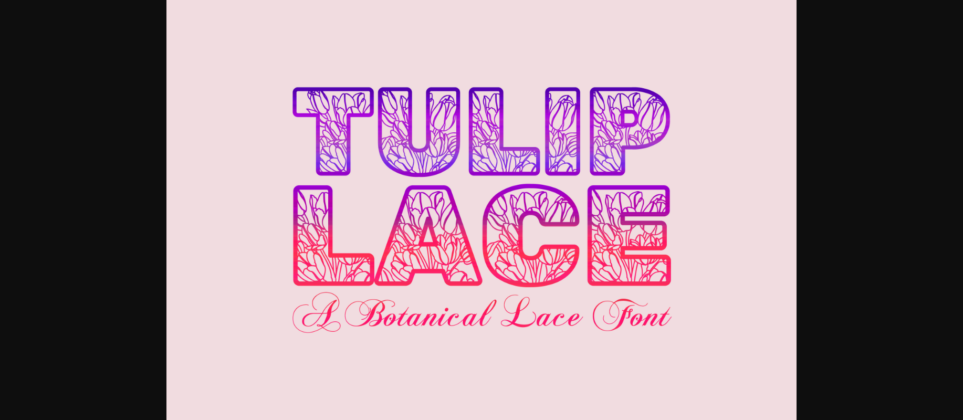 Tulip Lace Font Poster 3