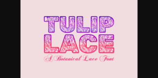 Tulip Lace Font Poster 1