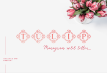 Tulip Monogram Font Poster 1