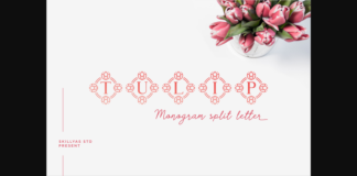 Tulip Monogram Font Poster 1