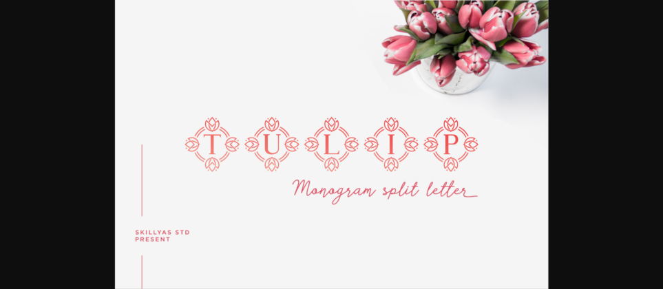 Tulip Monogram Font Poster 1