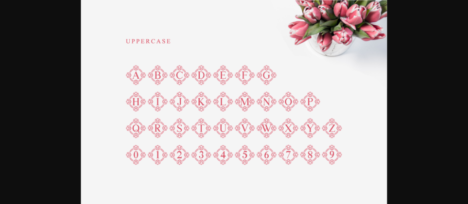 Tulip Monogram Font Poster 9