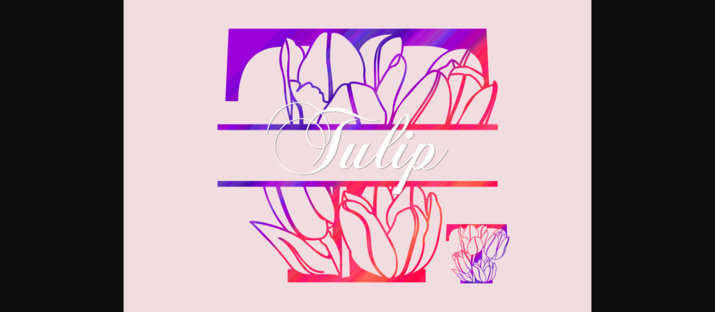 Tulip Split Font Poster 3