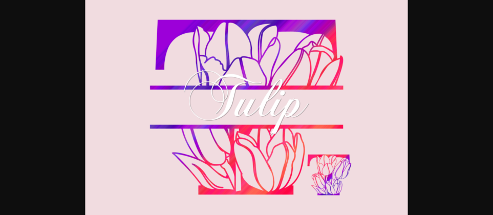 Tulip Split Font Poster 3