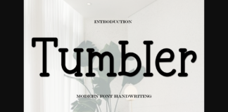 Tumbler Font Poster 1