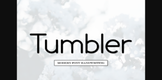Tumbler Font Poster 1