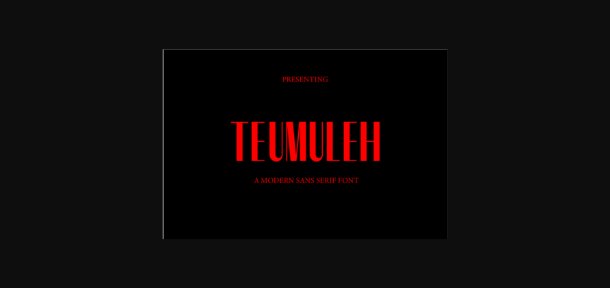 Tumuleh Font Poster 1