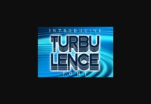 Turbulence Font Poster 1