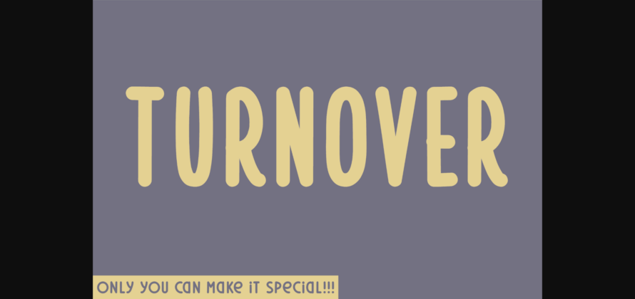 Turnover Font Poster 3