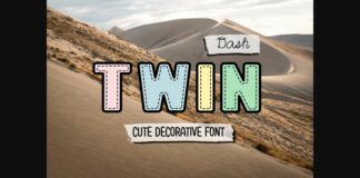 Twin Dash Font Poster 1