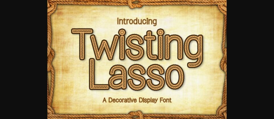 Twisting Lasso Font Poster 3