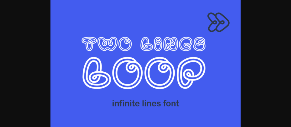 Two Lines Loop Font Poster 3