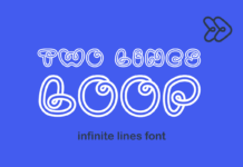 Two Lines Loop Font Poster 1