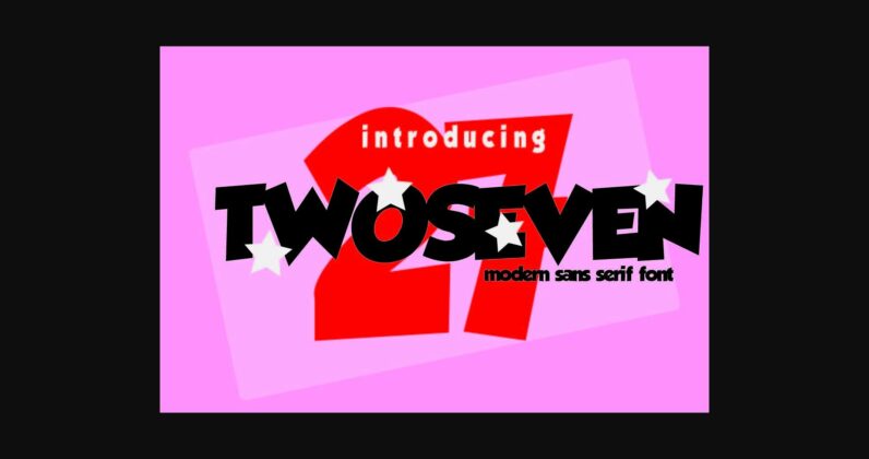 TwoSeven Font Poster 3