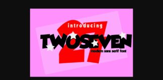 TwoSeven Font Poster 1
