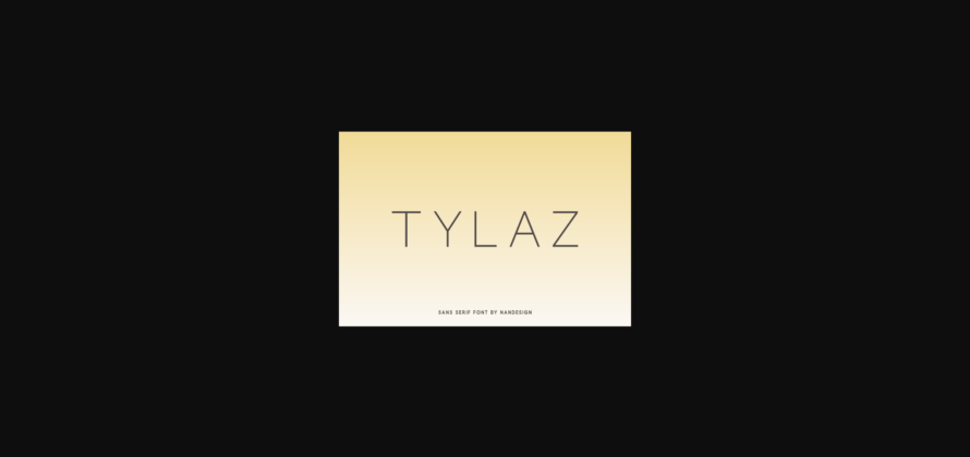 Tylaz Font Poster 1