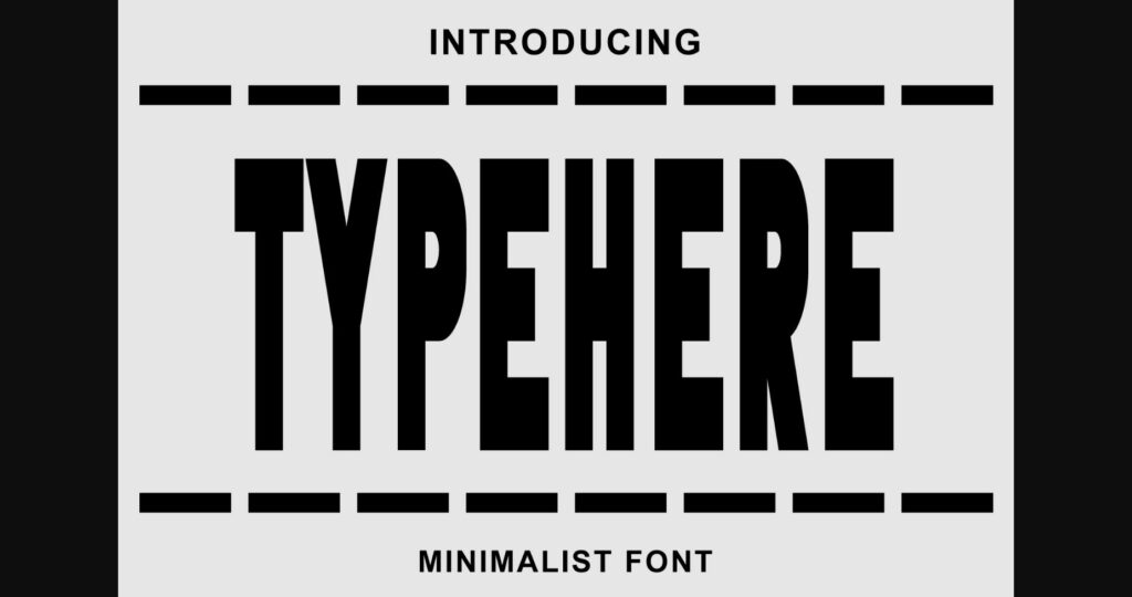 Typehere Font Poster 1